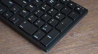 The numpad on the Dell KM555 keyboard.