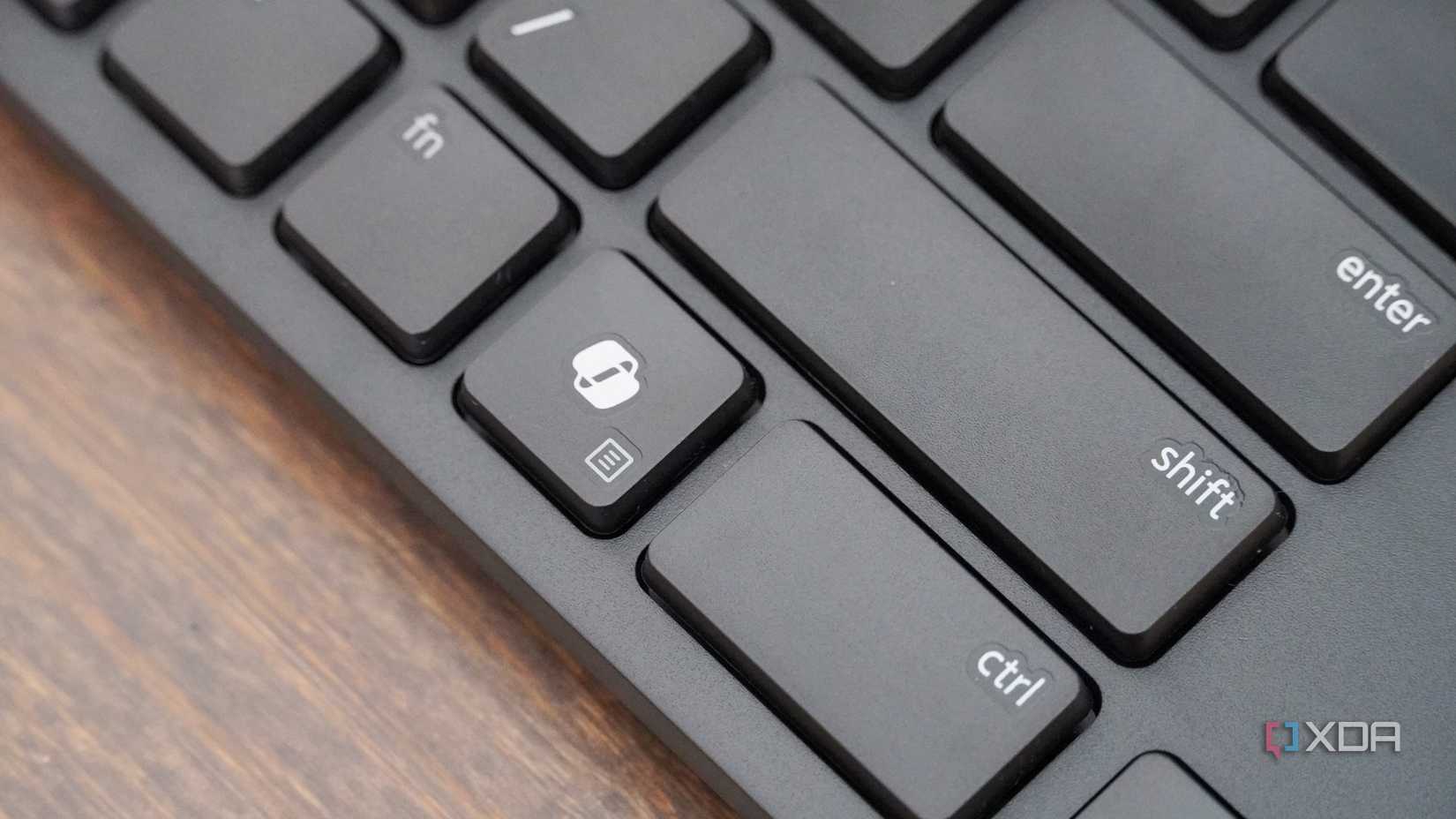 The Copilot key on the The Dell Wired Collaboration Keyboard.