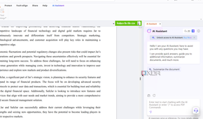 Screenshot showing Foxit PDF Viewer AI assistant