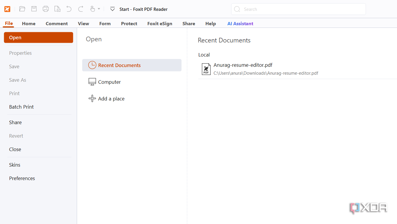 Screenshot showing Foxit PDF Viewer files