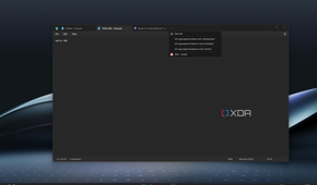 Screenshot of Notepad running inside Groupy with two tabs shown alongside a Beeper tab