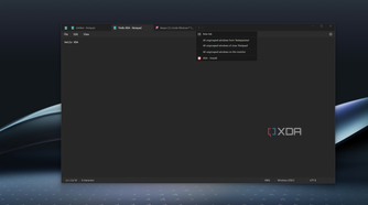 Screenshot of Notepad running inside Groupy with two tabs shown alongside a Beeper tab