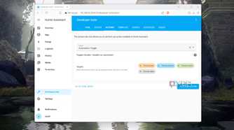The Actions tab in the Home Assistant UI