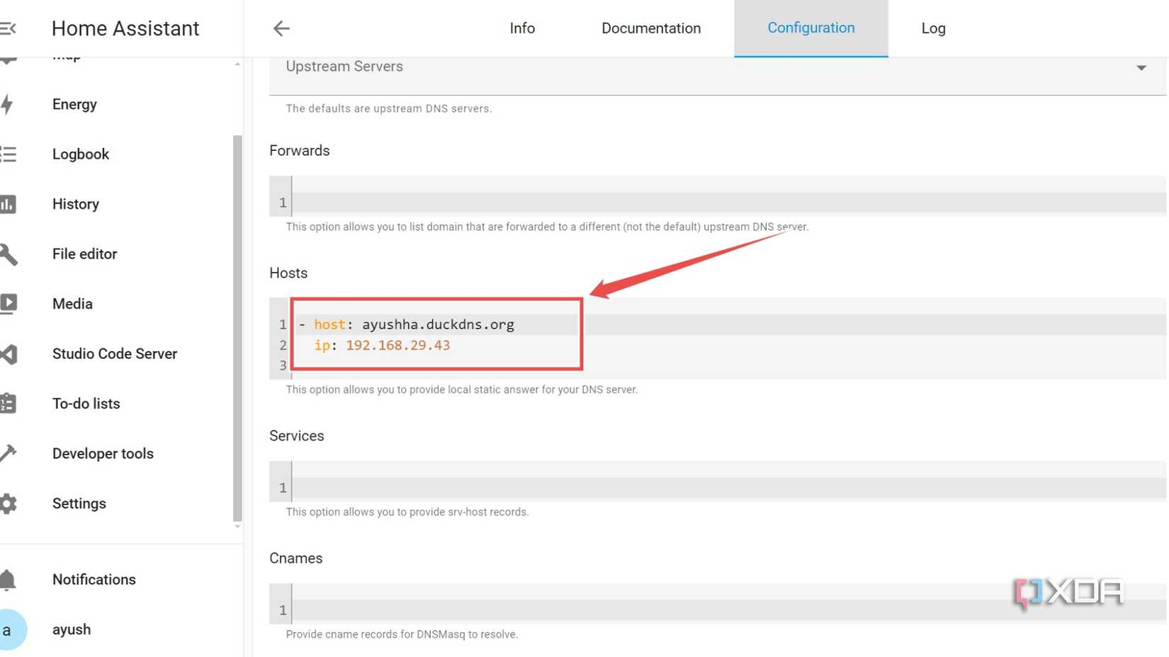 Configuring the Dnsmasq plugin