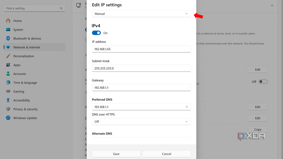How to set a static IP address in Windows 11- IPv4