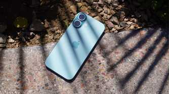 The iPhone 16 in the shade.