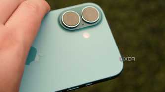 The camera bump on the iPhone 16.