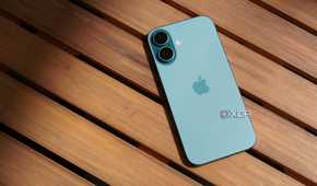 The iPhone 16 on a table.