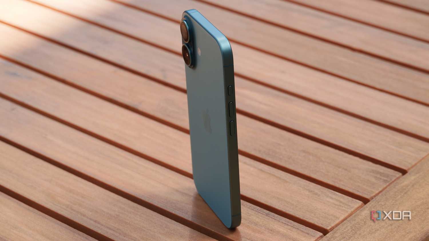 A side view of the iPhone 16.