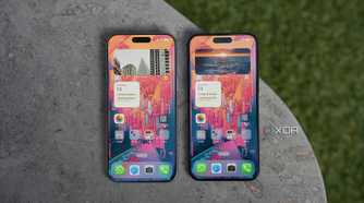 iPhone 16 Pro Max (left) and iPhone 15 Pro Max (right)
