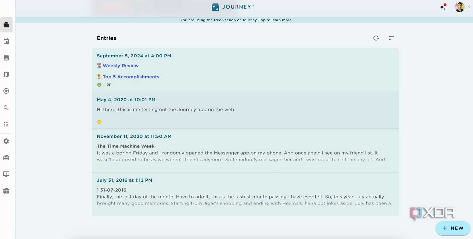 Journey web app
