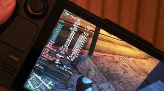 The SteamOS performance overlay on the Steam Deck.