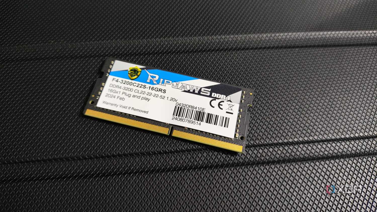 A 16GB RipJaws SODIMM memory module