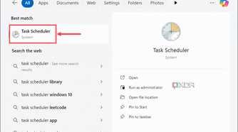 Screenshot of launching Task Scheduler