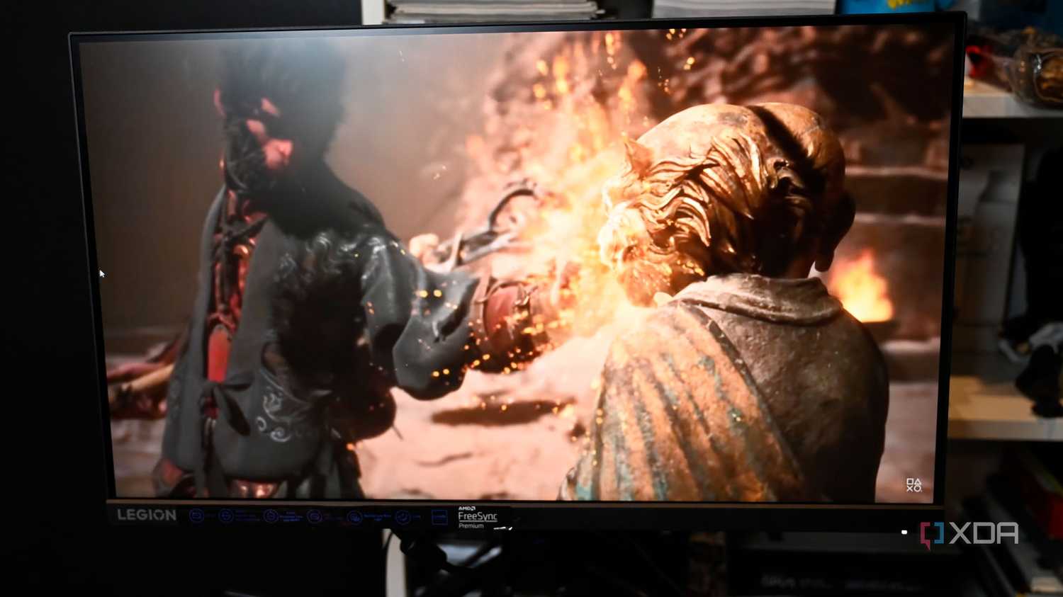 Shot of main character in Black Myth: Wukong on Lenovo Legion R25-30f