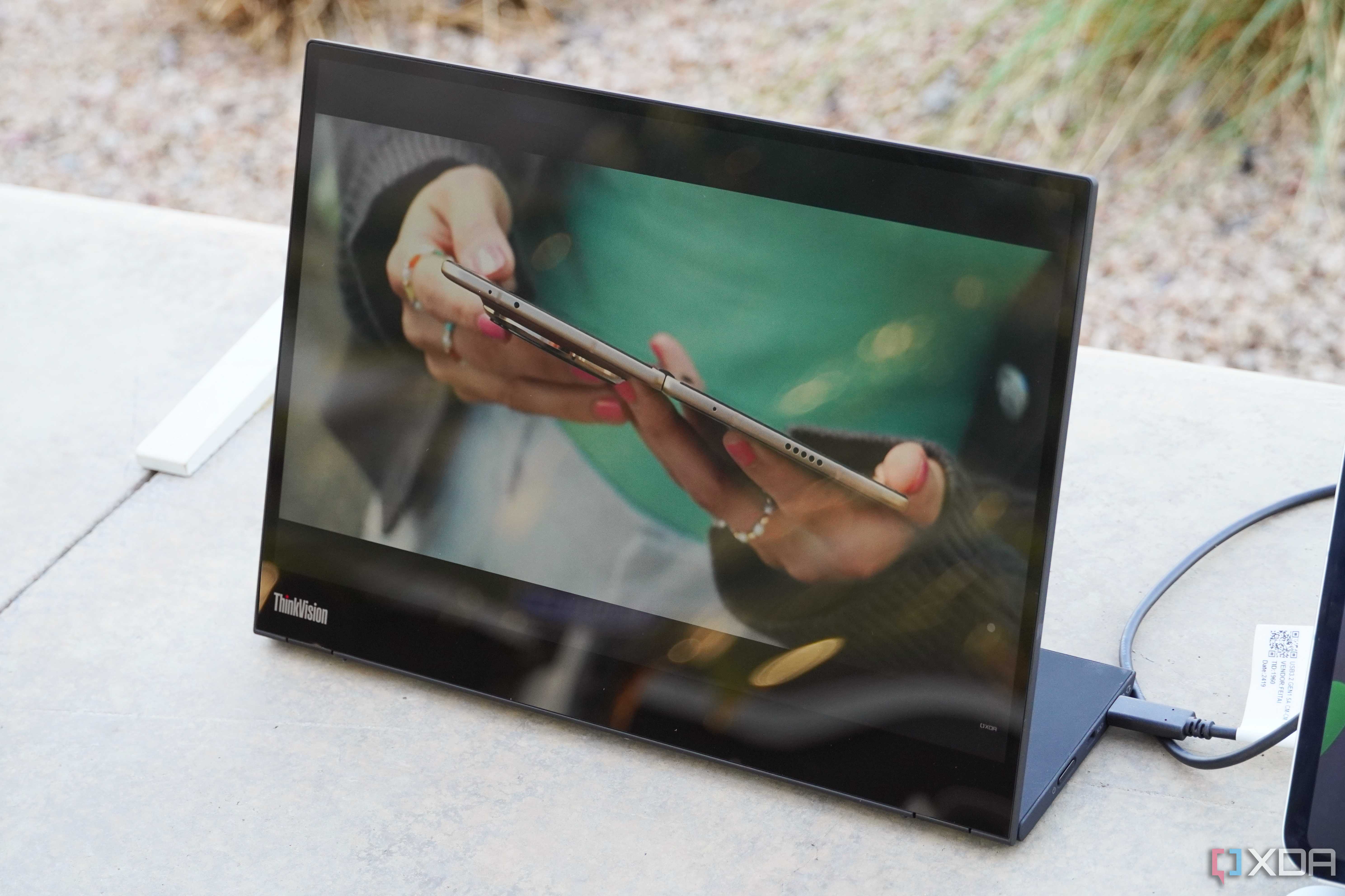 Watching a video on the Lenovo M14t Gen 2.