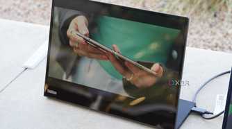 Watching a video on the Lenovo M14t Gen 2.