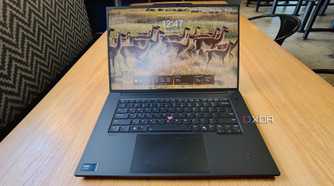 The Lenovo P16 Gen 7 sitting on a table