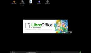 A screenshot of Mobox running LibreOffice
