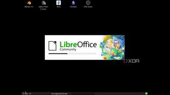 A screenshot of Mobox running LibreOffice