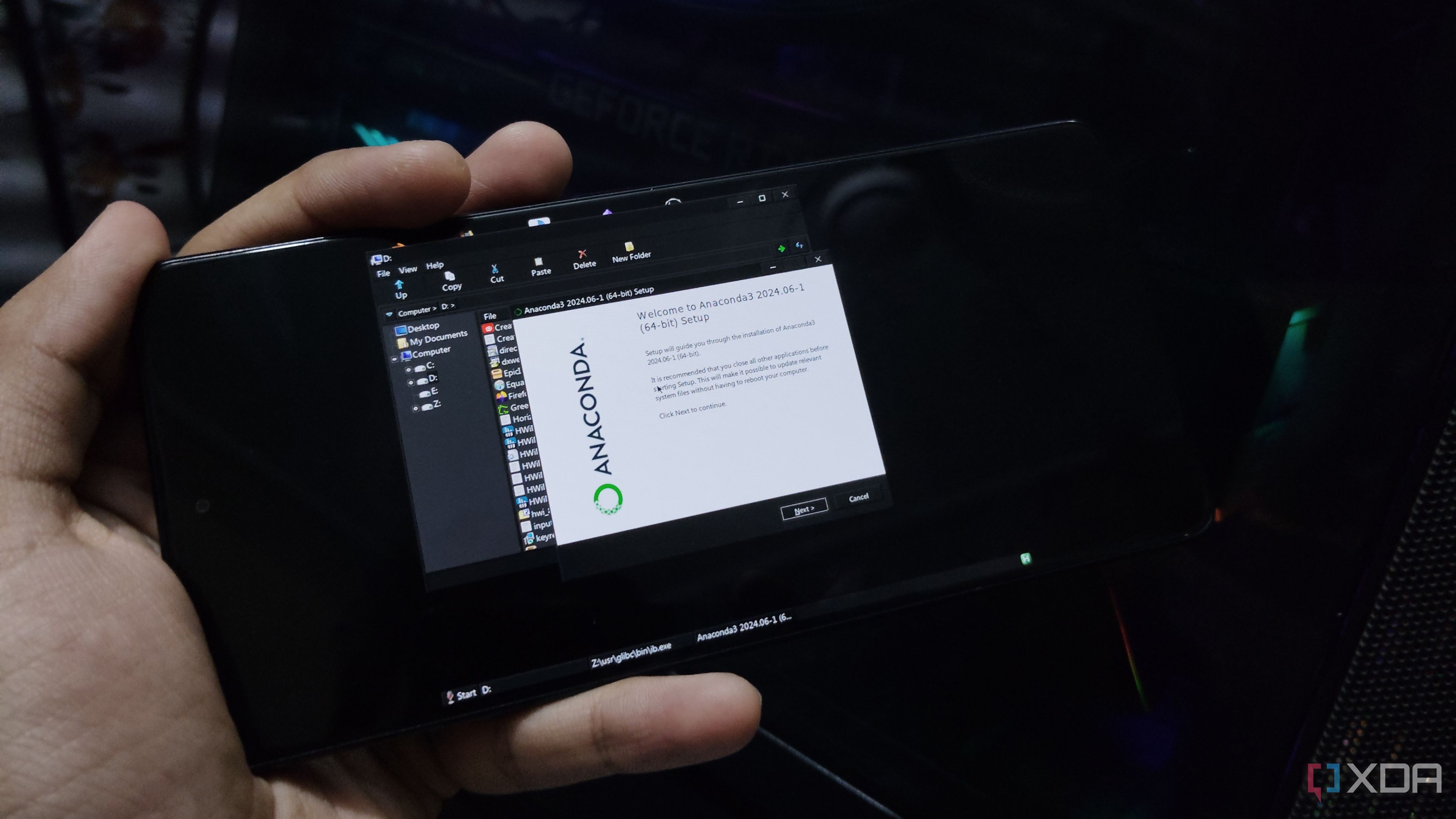 Installing Anaconda in Mobox