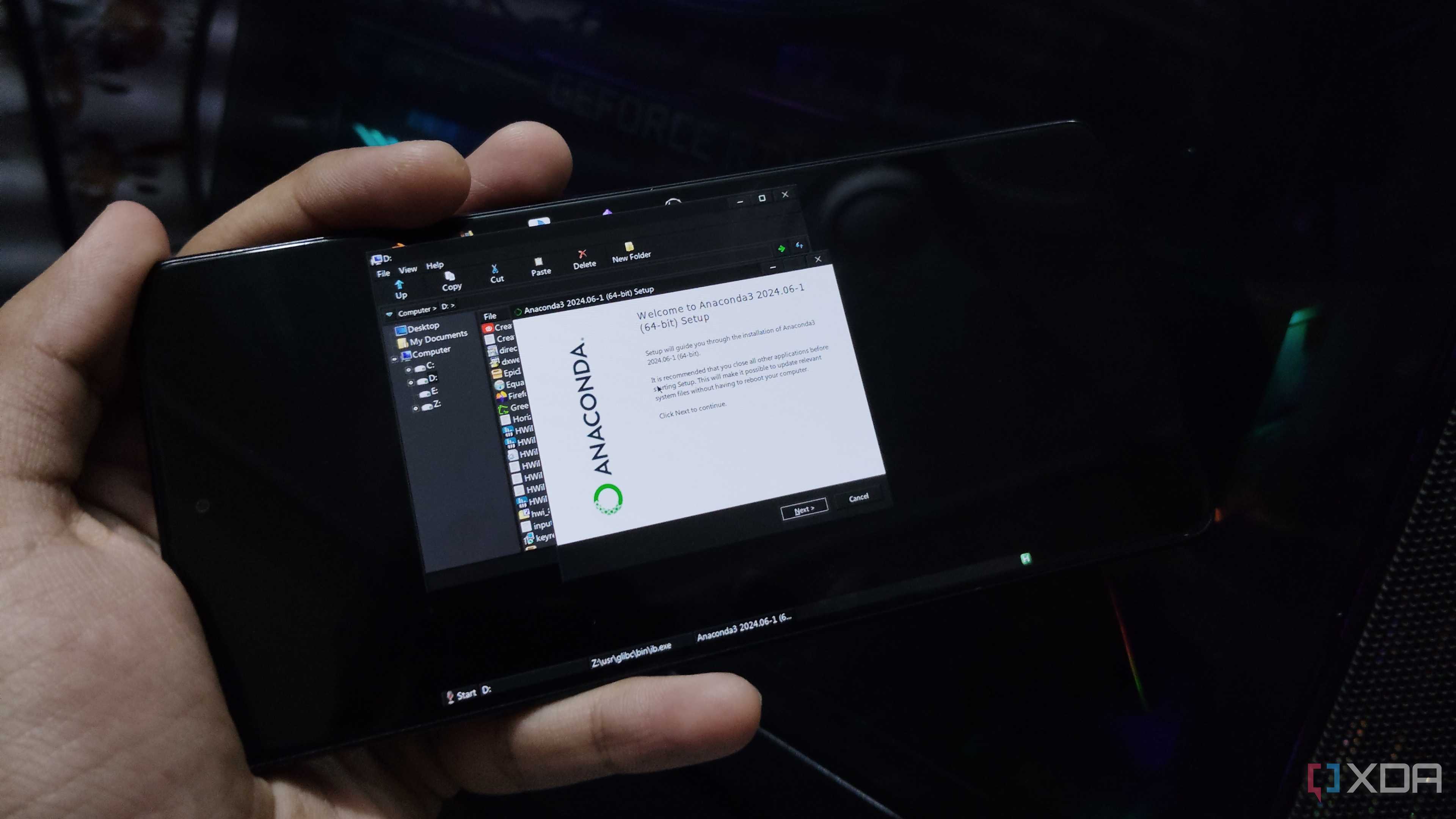 Installing Anaconda in Mobox