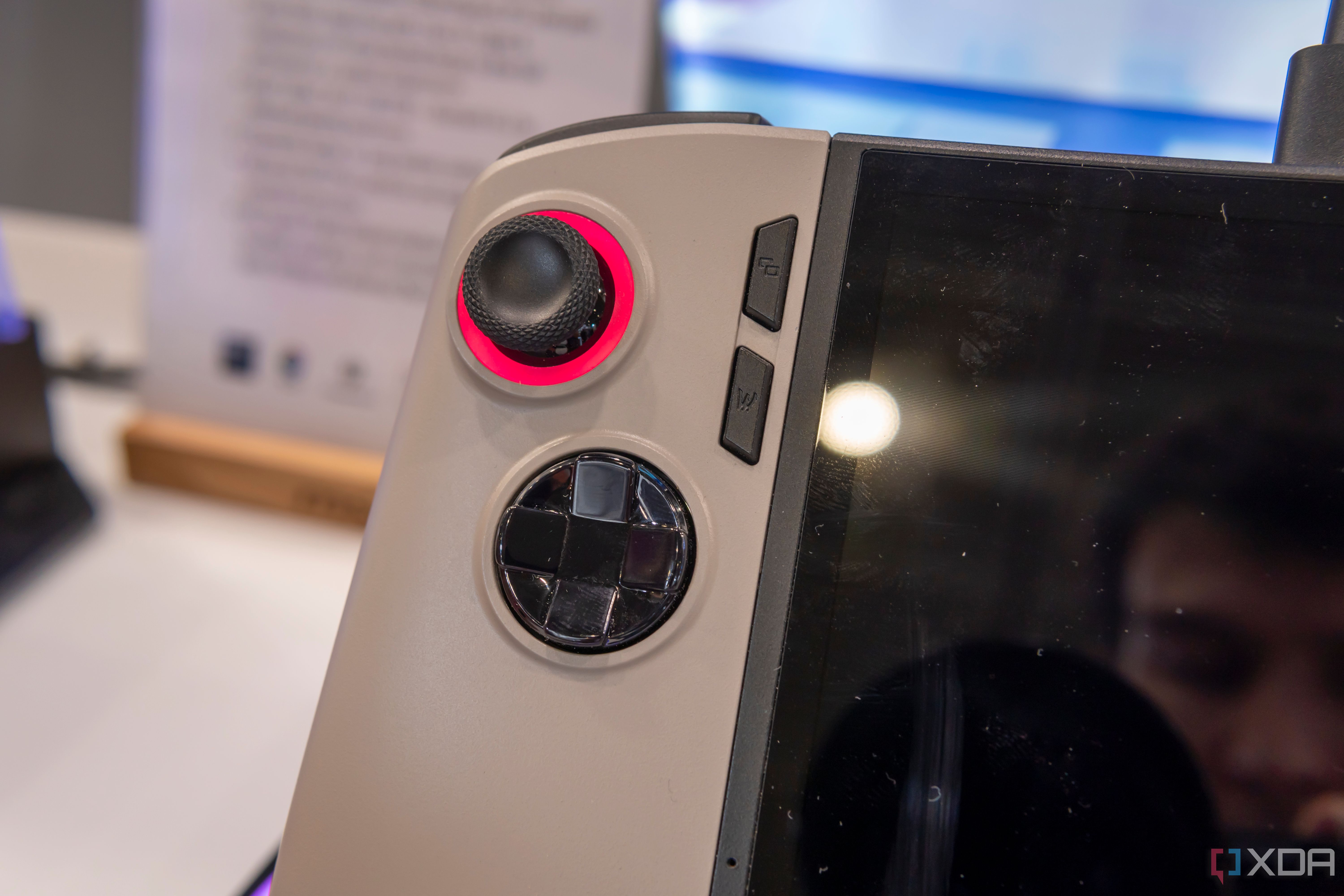 Close-up view of the left side of the MSI Claw 8 AI+