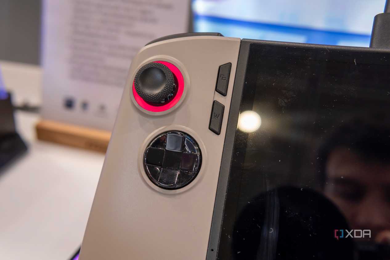 Close-up view of the left side of the MSI Claw 8 AI+