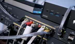 A Network switch with a NAS and a router