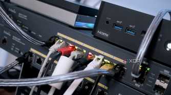 A Network switch with a NAS and a router