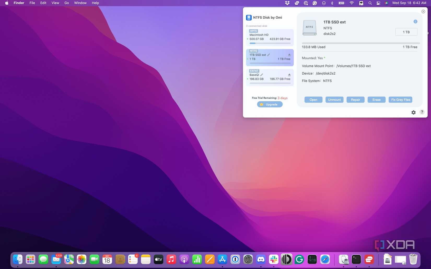 How to mount NTFS on macOS