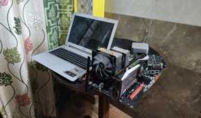 A Lenovo Z51-70 placed next to a server PC