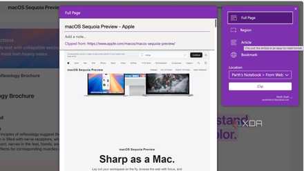OneNote web clipper