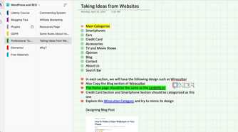 OneNote page customization