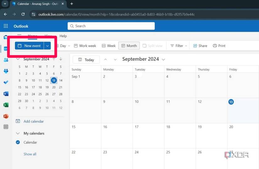 How to set out of office status in Outlook