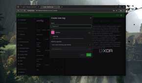 Creating a new tag in the Paperless-ngx web UI