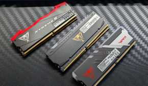 patriot ddr4 and ddr5 memory modules on a desk