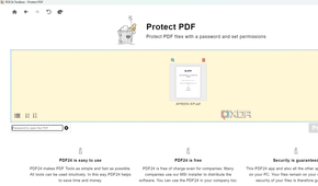 Screenshot showing PDF24 password protection feature