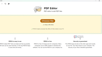 Screenshot showing PDF24 pdf editor