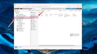 The network tab inside a Proxmox container