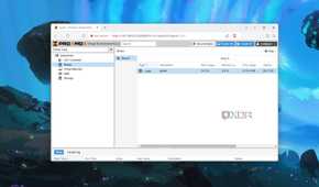 The Proxmox UI with the Nodes page open