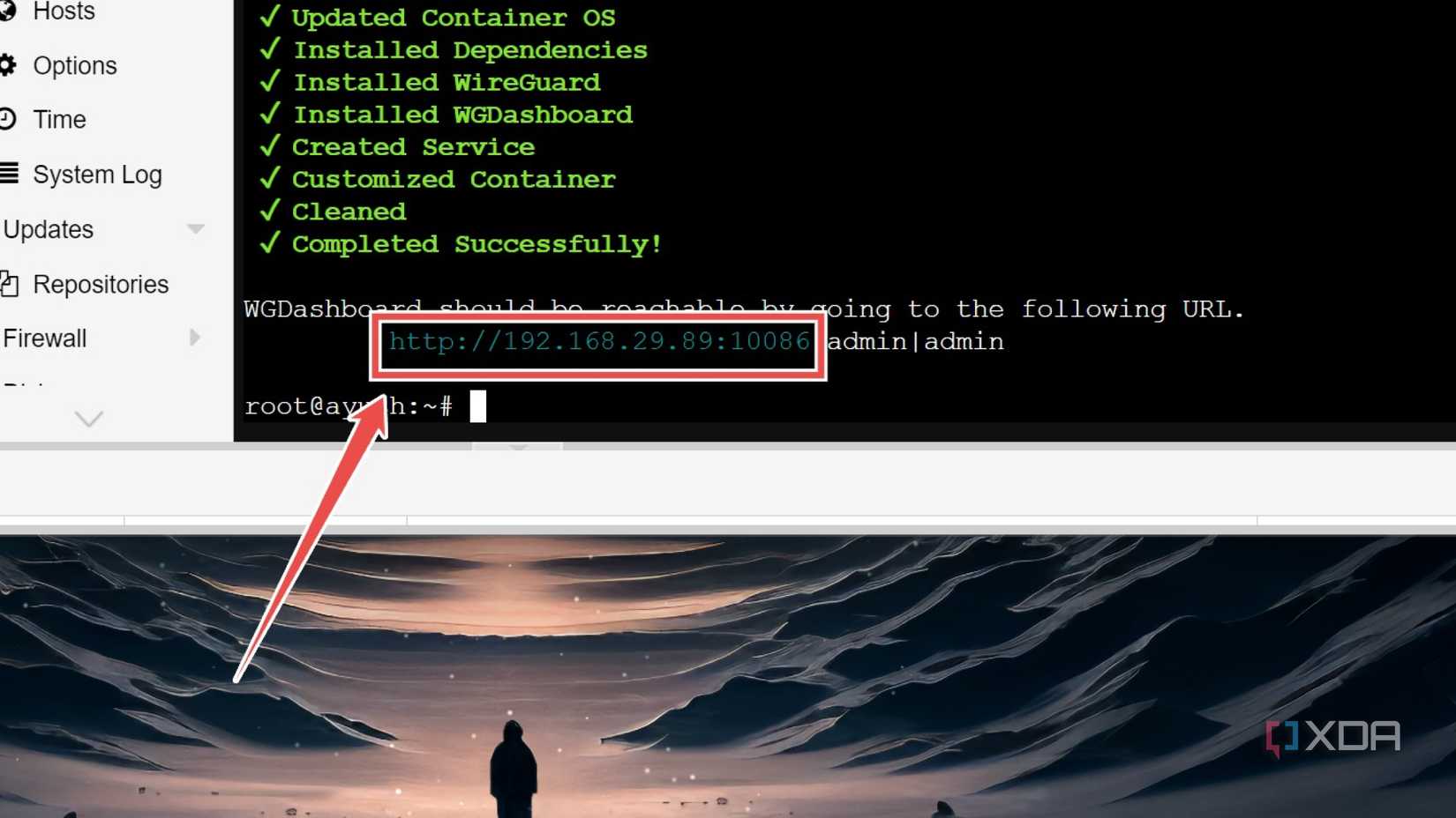 The URL for the WireGuard VPN