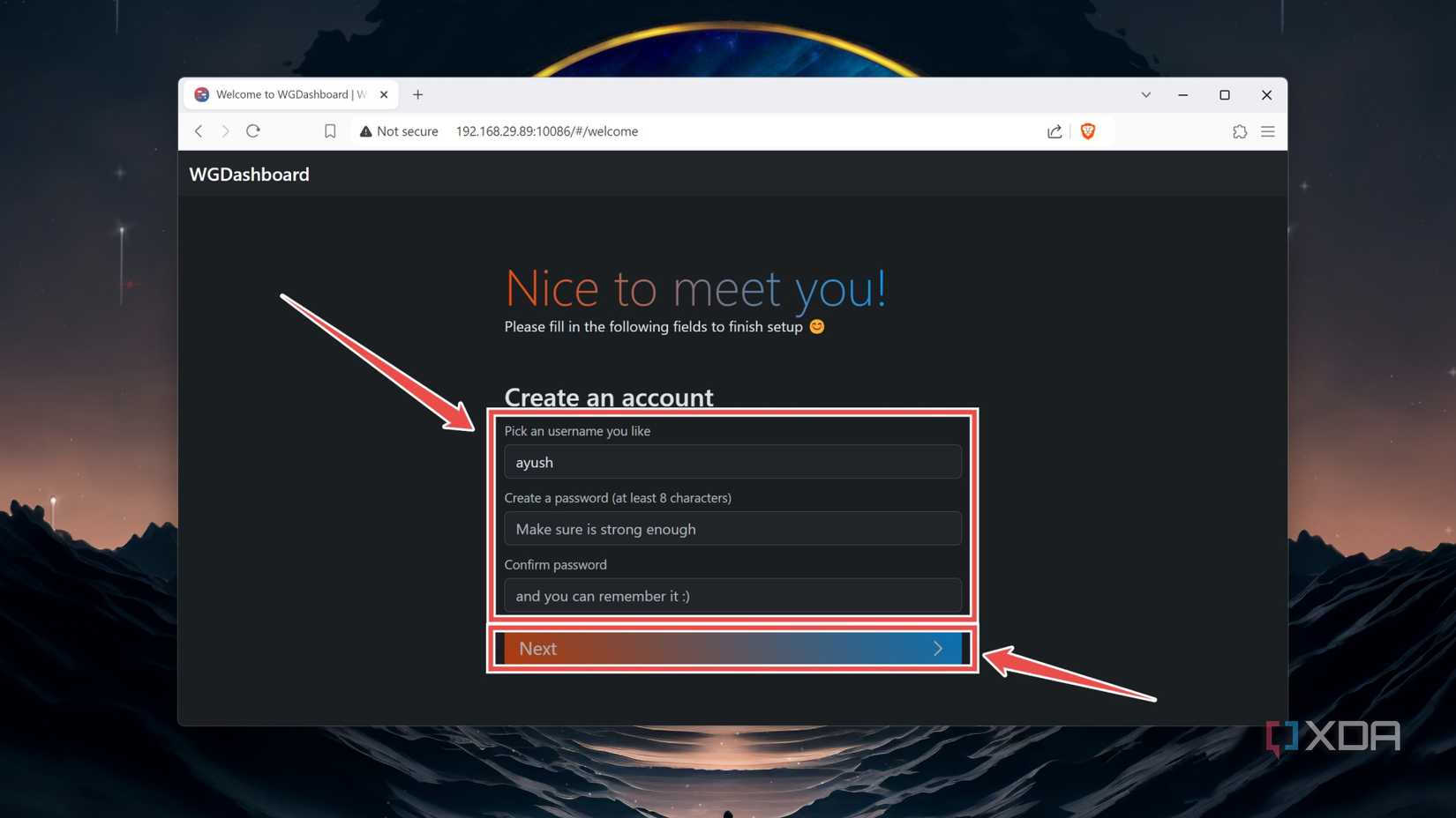 Creating a WireGuard account