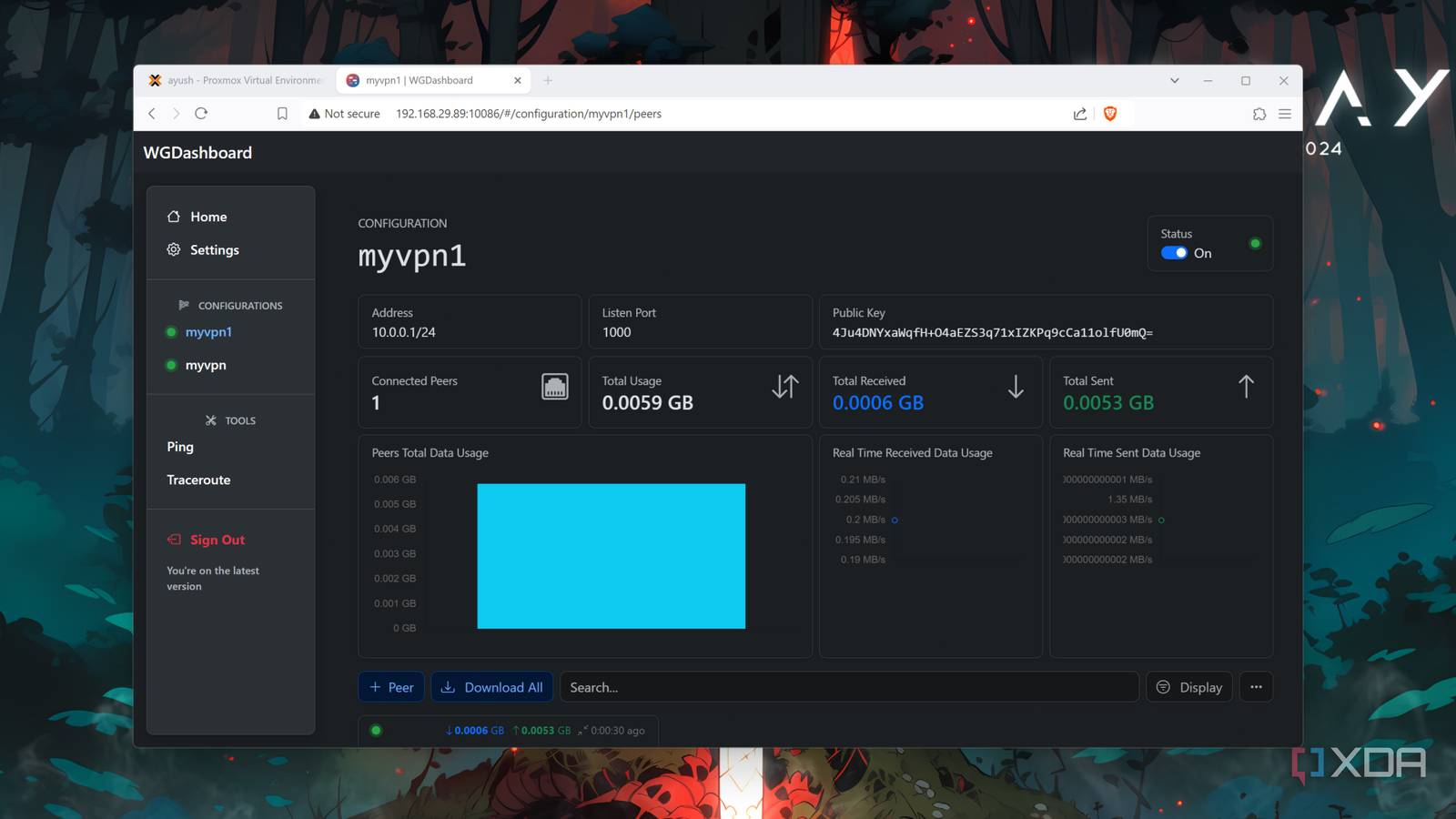 Running a WireGuard tunnel via Proxmox