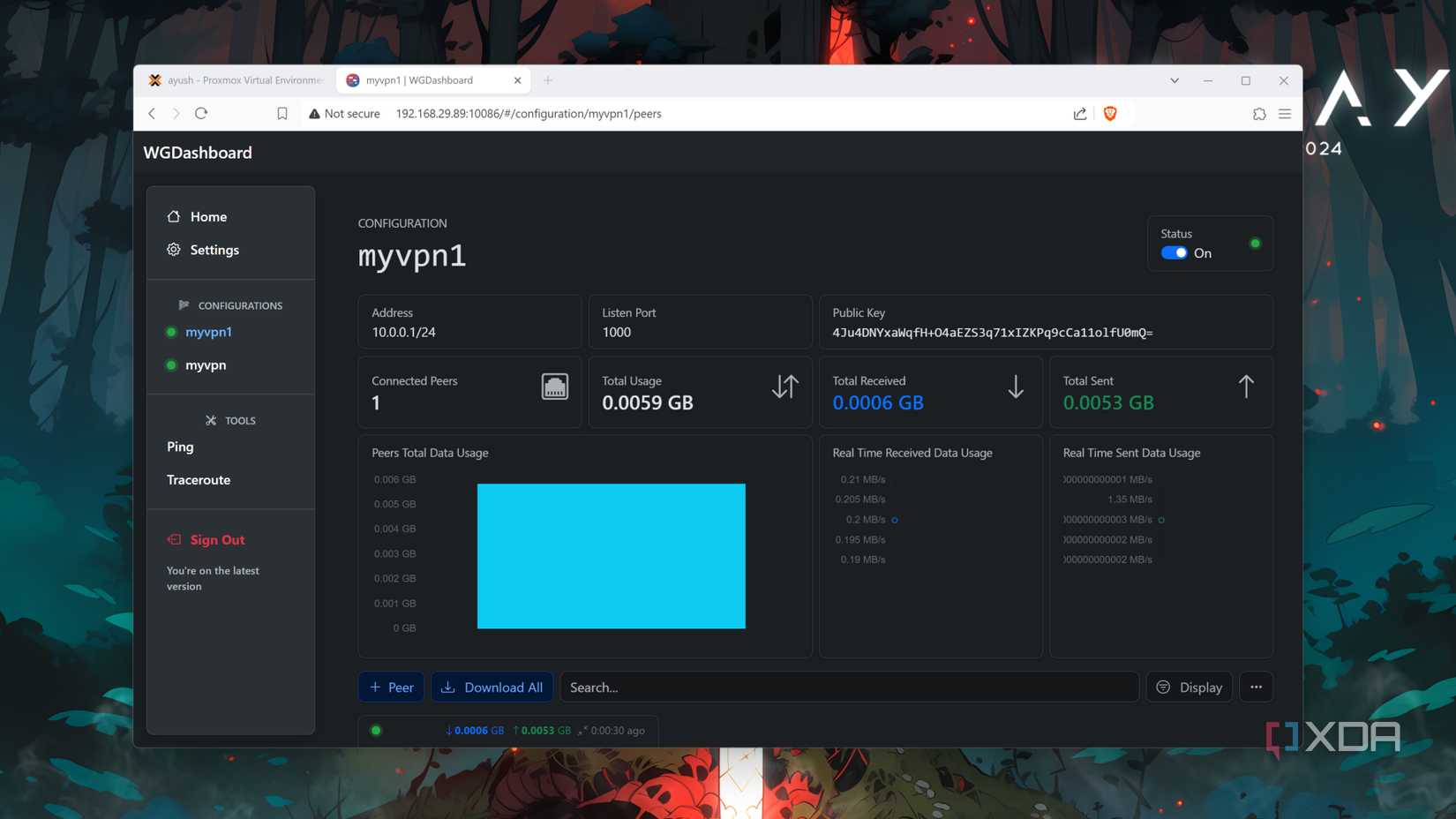 Running a WireGuard tunnel via Proxmox