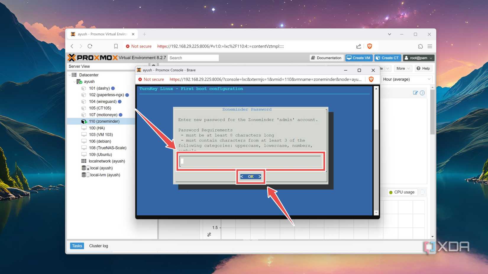 Setting a password for ZoneMinder