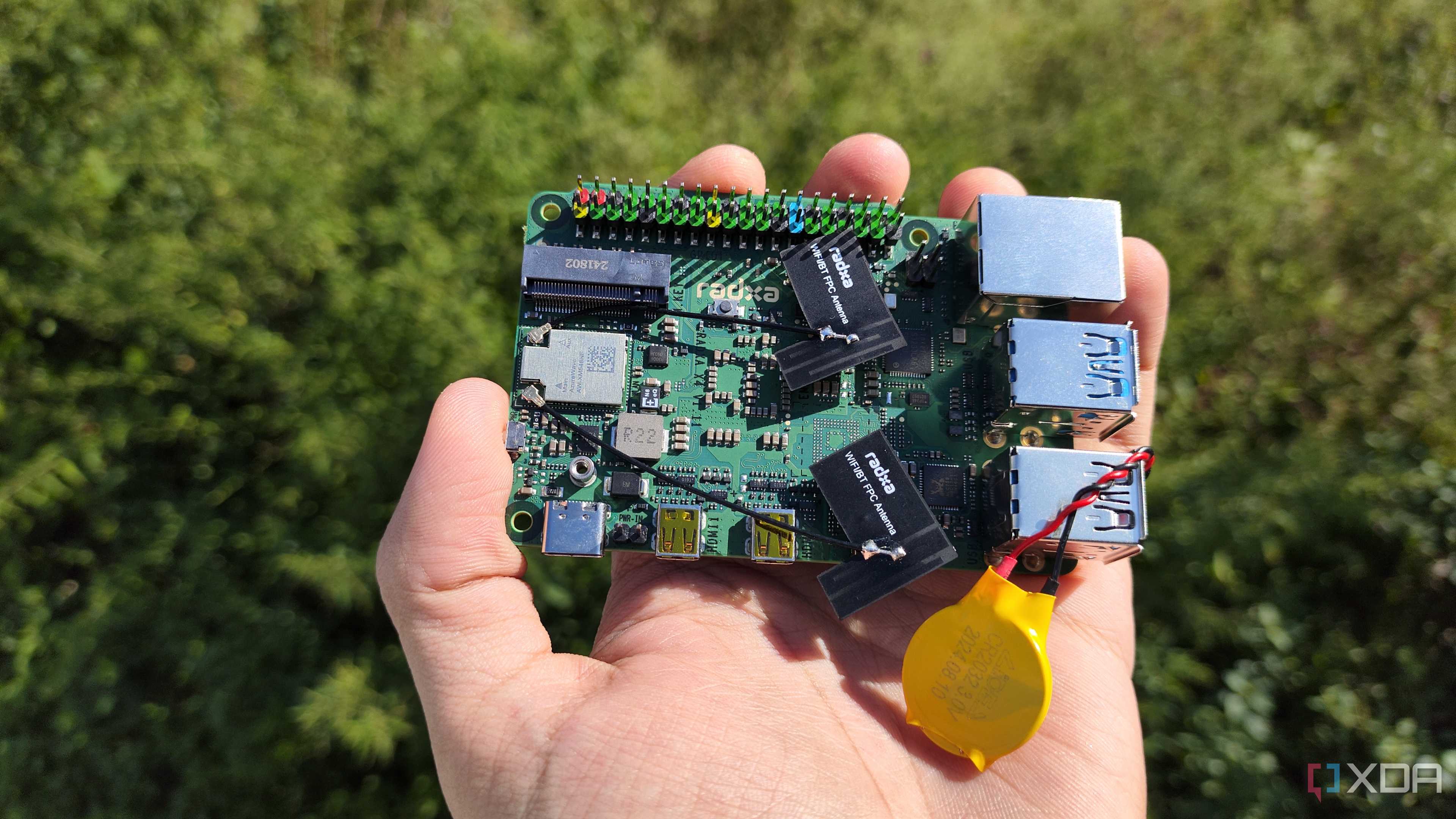A person holding a Radxa X4 SBC