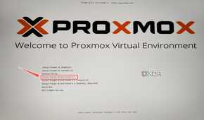Picking the Proxmox installation option