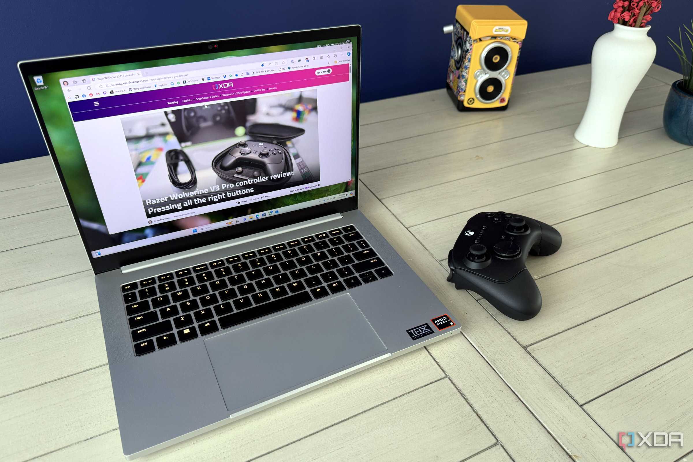 razer blade 14 2024 next to razer xbox controller