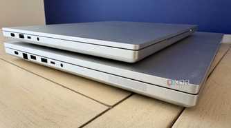 razer blade 14 on top of razer blade 18 for size comparison